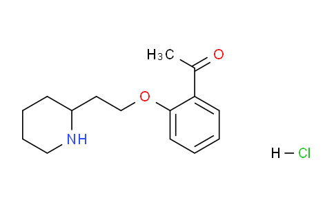 CAS No. 1220028-05-6, 1-(2-(2-(Piperidin-2-yl)ethoxy)phenyl)ethanone hydrochloride