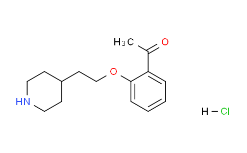 CAS No. 1220031-34-4, 1-(2-(2-(Piperidin-4-yl)ethoxy)phenyl)ethanone hydrochloride