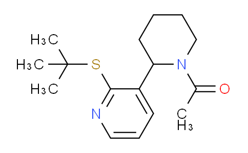 CAS No. 1352533-54-0, 1-(2-(2-(tert-Butylthio)pyridin-3-yl)piperidin-1-yl)ethanone