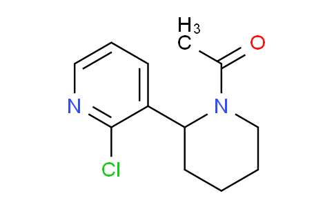 CAS No. 1352524-49-2, 1-(2-(2-Chloropyridin-3-yl)piperidin-1-yl)ethanone
