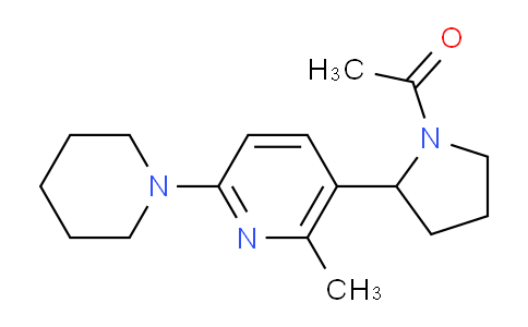 CAS No. 1352493-12-9, 1-(2-(2-Methyl-6-(piperidin-1-yl)pyridin-3-yl)pyrrolidin-1-yl)ethanone
