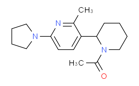 CAS No. 1352525-14-4, 1-(2-(2-Methyl-6-(pyrrolidin-1-yl)pyridin-3-yl)piperidin-1-yl)ethanone