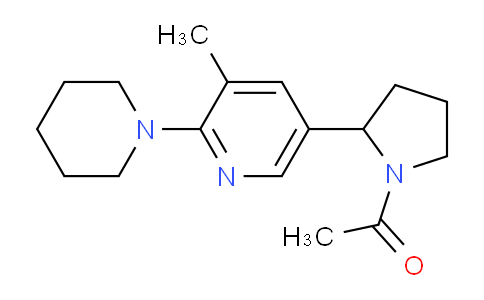 CAS No. 1352539-58-2, 1-(2-(5-Methyl-6-(piperidin-1-yl)pyridin-3-yl)pyrrolidin-1-yl)ethanone