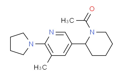 CAS No. 1352518-54-7, 1-(2-(5-Methyl-6-(pyrrolidin-1-yl)pyridin-3-yl)piperidin-1-yl)ethanone