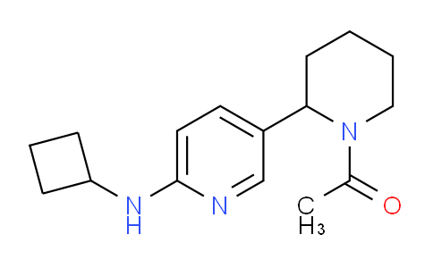 CAS No. 1352498-96-4, 1-(2-(6-(Cyclobutylamino)pyridin-3-yl)piperidin-1-yl)ethanone