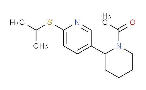 CAS No. 1352494-01-9, 1-(2-(6-(Isopropylthio)pyridin-3-yl)piperidin-1-yl)ethanone