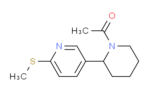 CAS No. 1352528-22-3, 1-(2-(6-(Methylthio)pyridin-3-yl)piperidin-1-yl)ethanone