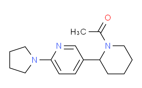 CAS No. 1352491-28-1, 1-(2-(6-(Pyrrolidin-1-yl)pyridin-3-yl)piperidin-1-yl)ethanone