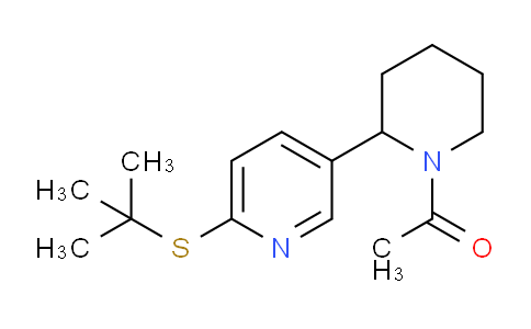 CAS No. 1352505-16-8, 1-(2-(6-(tert-Butylthio)pyridin-3-yl)piperidin-1-yl)ethanone
