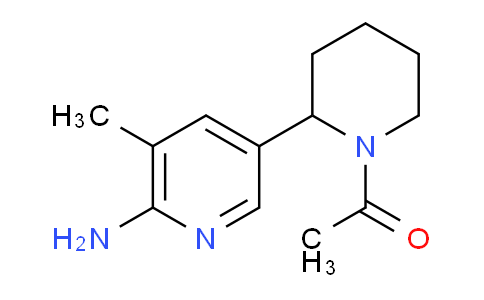 CAS No. 1352507-49-3, 1-(2-(6-Amino-5-methylpyridin-3-yl)piperidin-1-yl)ethanone