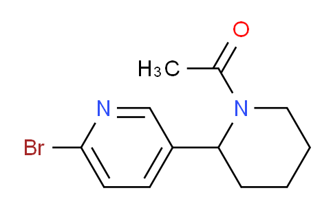 CAS No. 1352492-67-1, 1-(2-(6-Bromopyridin-3-yl)piperidin-1-yl)ethanone