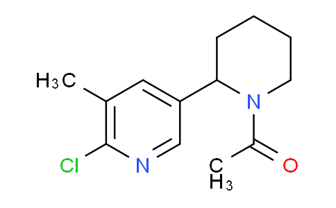 CAS No. 1352537-58-6, 1-(2-(6-Chloro-5-methylpyridin-3-yl)piperidin-1-yl)ethanone