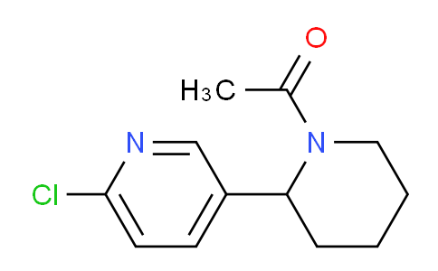 CAS No. 1352527-38-8, 1-(2-(6-Chloropyridin-3-yl)piperidin-1-yl)ethanone