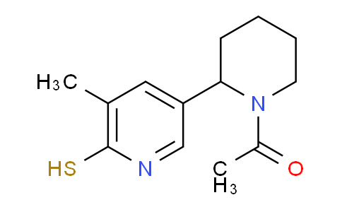 CAS No. 1352517-07-7, 1-(2-(6-Mercapto-5-methylpyridin-3-yl)piperidin-1-yl)ethanone