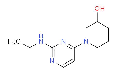 CAS No. 1206969-94-9, 1-(2-(Ethylamino)pyrimidin-4-yl)piperidin-3-ol