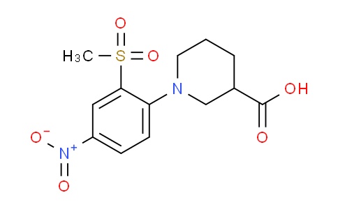 CAS No. 951624-87-6, 1-(2-(Methylsulfonyl)-4-nitrophenyl)piperidine-3-carboxylic acid