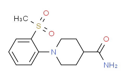 CAS No. 942474-65-9, 1-(2-(Methylsulfonyl)phenyl)piperidine-4-carboxamide
