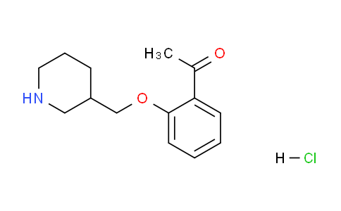 CAS No. 1220021-13-5, 1-(2-(Piperidin-3-ylmethoxy)phenyl)ethanone hydrochloride