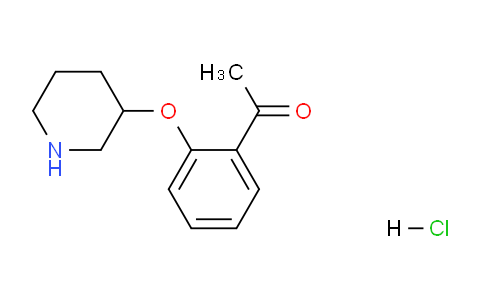 CAS No. 1220036-55-4, 1-(2-(Piperidin-3-yloxy)phenyl)ethanone hydrochloride