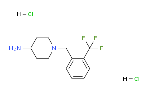 CAS No. 1774896-59-1, 1-(2-(Trifluoromethyl)benzyl)piperidin-4-amine dihydrochloride