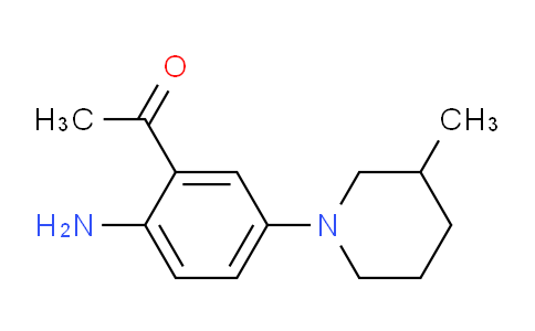 CAS No. 886361-37-1, 1-(2-Amino-5-(3-methylpiperidin-1-yl)phenyl)ethanone