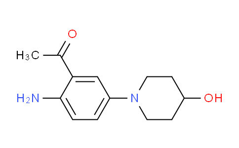 CAS No. 359841-43-3, 1-(2-Amino-5-(4-hydroxypiperidin-1-yl)phenyl)ethanone