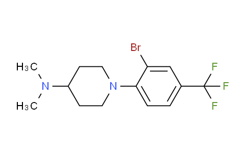 CAS No. 1779123-04-4, 1-(2-Bromo-4-(trifluoromethyl)phenyl)-N,N-dimethylpiperidin-4-amine