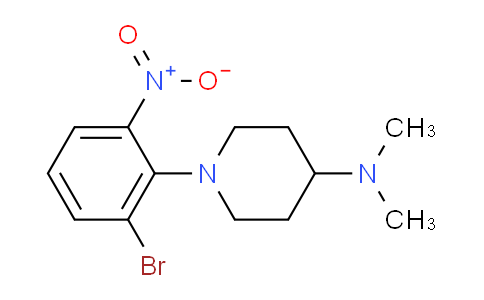 CAS No. 1779133-33-3, 1-(2-Bromo-6-nitrophenyl)-N,N-dimethylpiperidin-4-amine