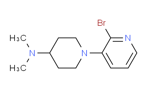CAS No. 1707605-01-3, 1-(2-Bromopyridin-3-yl)-N,N-dimethylpiperidin-4-amine