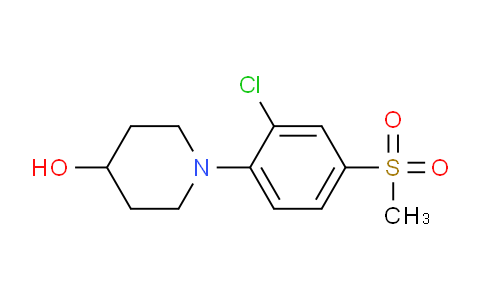 CAS No. 942474-26-2, 1-(2-Chloro-4-(methylsulfonyl)phenyl)piperidin-4-ol