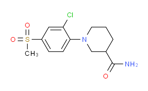 CAS No. 942474-89-7, 1-(2-Chloro-4-(methylsulfonyl)phenyl)piperidine-3-carboxamide