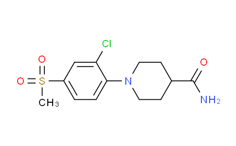 CAS No. 951625-07-3, 1-(2-Chloro-4-(methylsulfonyl)phenyl)piperidine-4-carboxamide