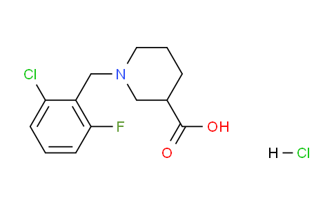 CAS No. 1185299-43-7, 1-(2-Chloro-6-fluorobenzyl)piperidine-3-carboxylic acid hydrochloride
