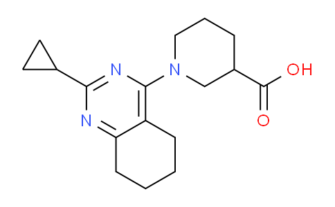 CAS No. 1707375-59-4, 1-(2-Cyclopropyl-5,6,7,8-tetrahydroquinazolin-4-yl)piperidine-3-carboxylic acid