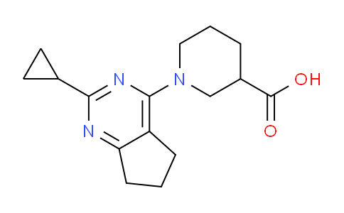 CAS No. 1710195-35-9, 1-(2-Cyclopropyl-6,7-dihydro-5H-cyclopenta[d]pyrimidin-4-yl)piperidine-3-carboxylic acid