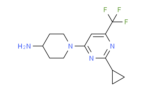 CAS No. 1708268-59-0, 1-(2-Cyclopropyl-6-(trifluoromethyl)pyrimidin-4-yl)piperidin-4-amine