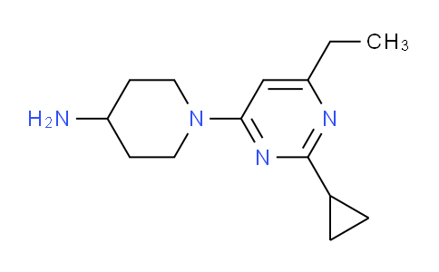 CAS No. 1707399-85-6, 1-(2-Cyclopropyl-6-ethylpyrimidin-4-yl)piperidin-4-amine