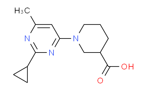 CAS No. 1708013-39-1, 1-(2-Cyclopropyl-6-methylpyrimidin-4-yl)piperidine-3-carboxylic acid