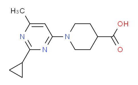 CAS No. 1707375-58-3, 1-(2-Cyclopropyl-6-methylpyrimidin-4-yl)piperidine-4-carboxylic acid