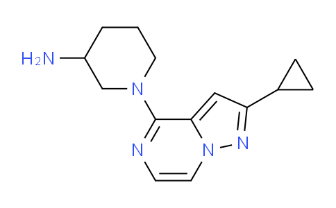 CAS No. 1710674-58-0, 1-(2-Cyclopropylpyrazolo[1,5-a]pyrazin-4-yl)piperidin-3-amine