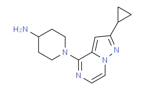 CAS No. 1713461-98-3, 1-(2-Cyclopropylpyrazolo[1,5-a]pyrazin-4-yl)piperidin-4-amine