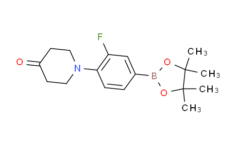 CAS No. 1449144-86-8, 1-(2-Fluoro-4-(4,4,5,5-tetramethyl-1,3,2-dioxaborolan-2-yl)phenyl)piperidin-4-one