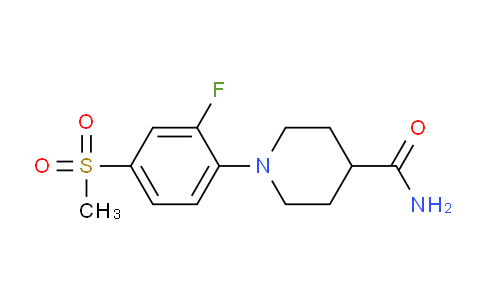 CAS No. 914637-63-1, 1-(2-Fluoro-4-(methylsulfonyl)phenyl)piperidine-4-carboxamide