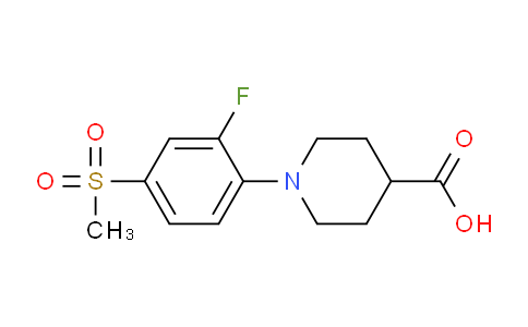 CAS No. 914637-69-7, 1-(2-Fluoro-4-(methylsulfonyl)phenyl)piperidine-4-carboxylic acid