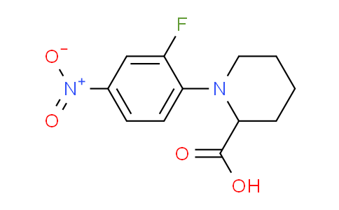CAS No. 1214189-74-8, 1-(2-Fluoro-4-nitrophenyl)piperidine-2-carboxylic acid
