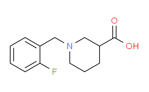 CAS No. 896046-65-4, 1-(2-Fluorobenzyl)piperidine-3-carboxylic acid