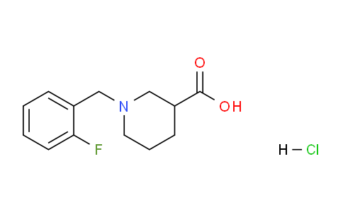 CAS No. 1185299-70-0, 1-(2-Fluorobenzyl)piperidine-3-carboxylic acid hydrochloride