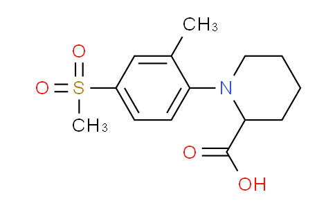 CAS No. 1188371-40-5, 1-(2-Methyl-4-(methylsulfonyl)phenyl)piperidine-2-carboxylic acid