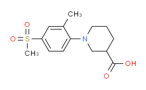 CAS No. 942474-82-0, 1-(2-Methyl-4-(methylsulfonyl)phenyl)piperidine-3-carboxylic acid