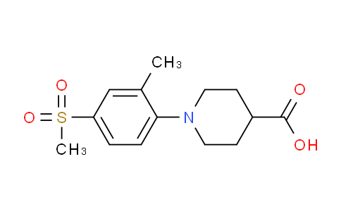 CAS No. 942474-48-8, 1-(2-Methyl-4-(methylsulfonyl)phenyl)piperidine-4-carboxylic acid